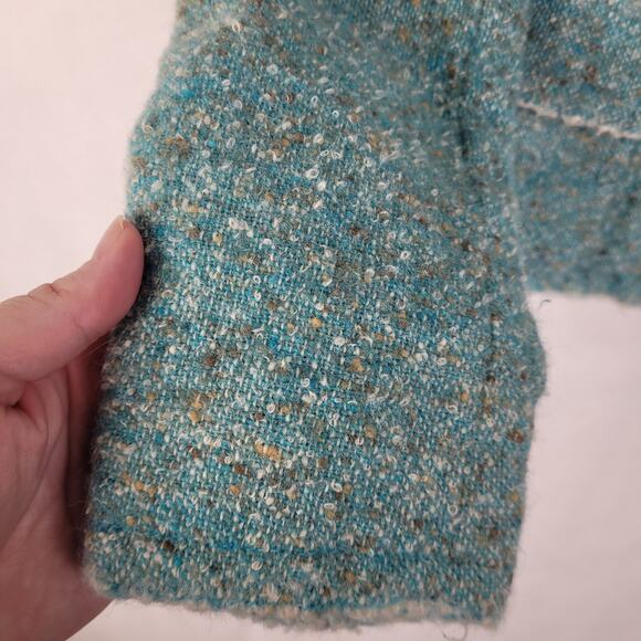Marc Jacobs womens speckled blue wool tweed blazer jacket size 6 - Picture 4 of 11